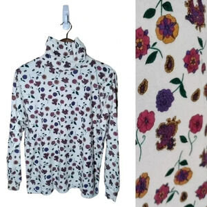 VTG Jason Maxwell floral paisley cowl neck long sleeve shirt